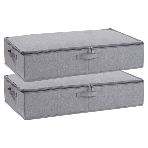 Under Bed Storage Containers Grey 23.6x11.8x5.9in(2-Pack) Clothes Organizer