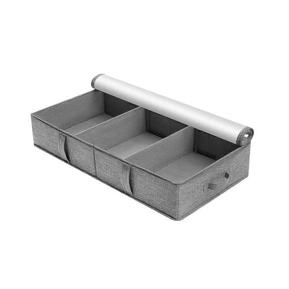 Under Bed Storage Containers, Large Capacity Non-woven Fabric Bins, Saving Space with Collapsible Design, Versatile for Various Storage Needs, Grey