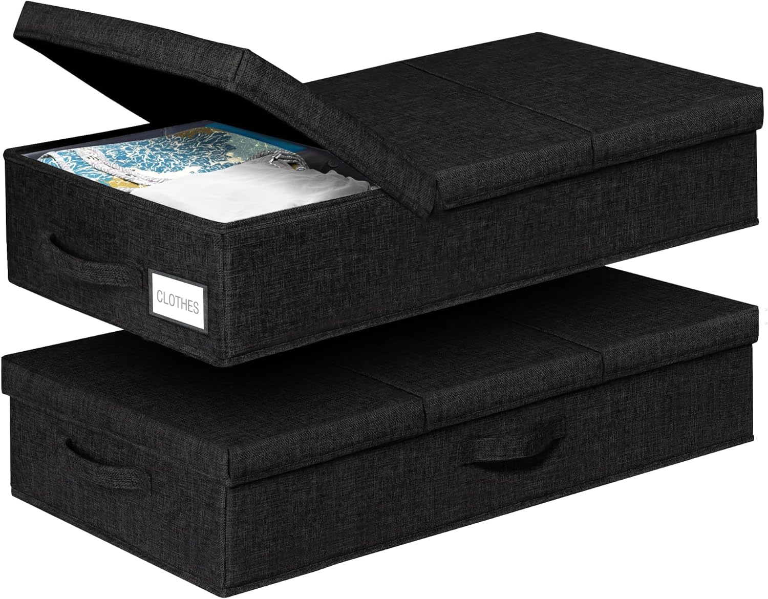 Under Bed Storage Containers, Set of 2 Low Profile Under Crib Storage