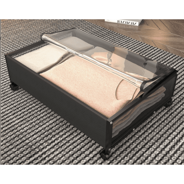 Under Bed Storage Containers, Stackable Under Bed Rolling Storage
