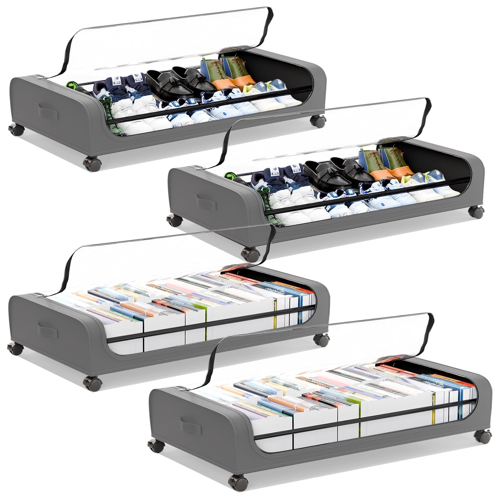 Under Bed Storage Containers, Under Bed Shoe Storage With Wheels,Under ...