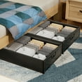2Pack Under Bed Storage with Wheels, Transparent Cover for Bedding