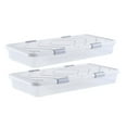 thumbnail image 1 of Under Bed Storage Containers with Wheels 31.7x15.6x6.9 Inch, 4 Pack, 1 of 9