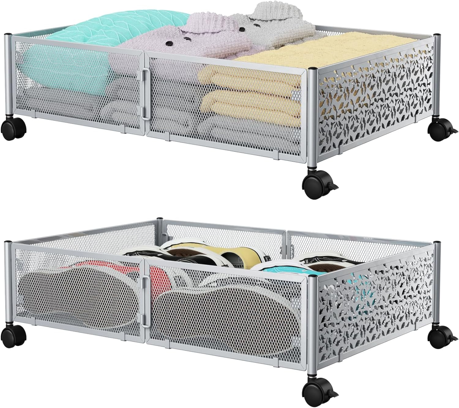 Under Bed Storage, Under the Bed Storage Containers with Wheels, Under Bed Shoe Storage ...