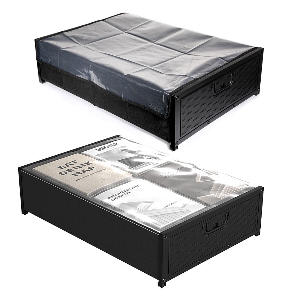 Under Bed Storage with Wheels, 2 Pack Under Bed Storage Containers, Large Under Bed Rolling