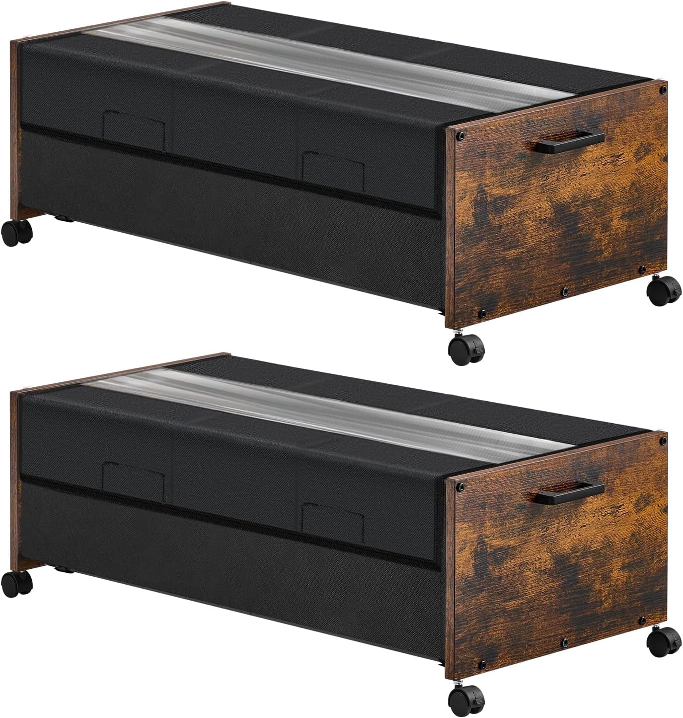 Under Bed Storage with Wheels, Under Bed Drawers On Wheels, Rolling ...