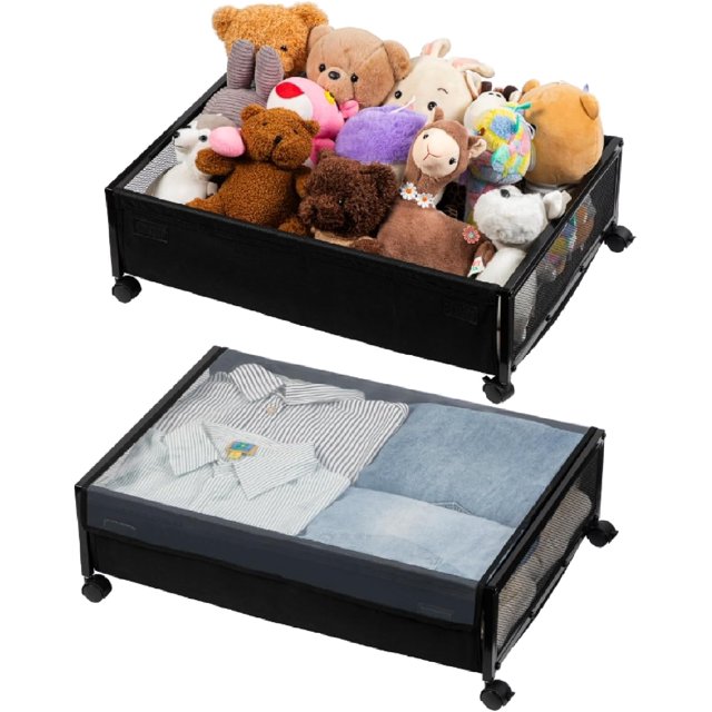 Under Bed Storage with Wheels Rolling Underbed Storage Containers