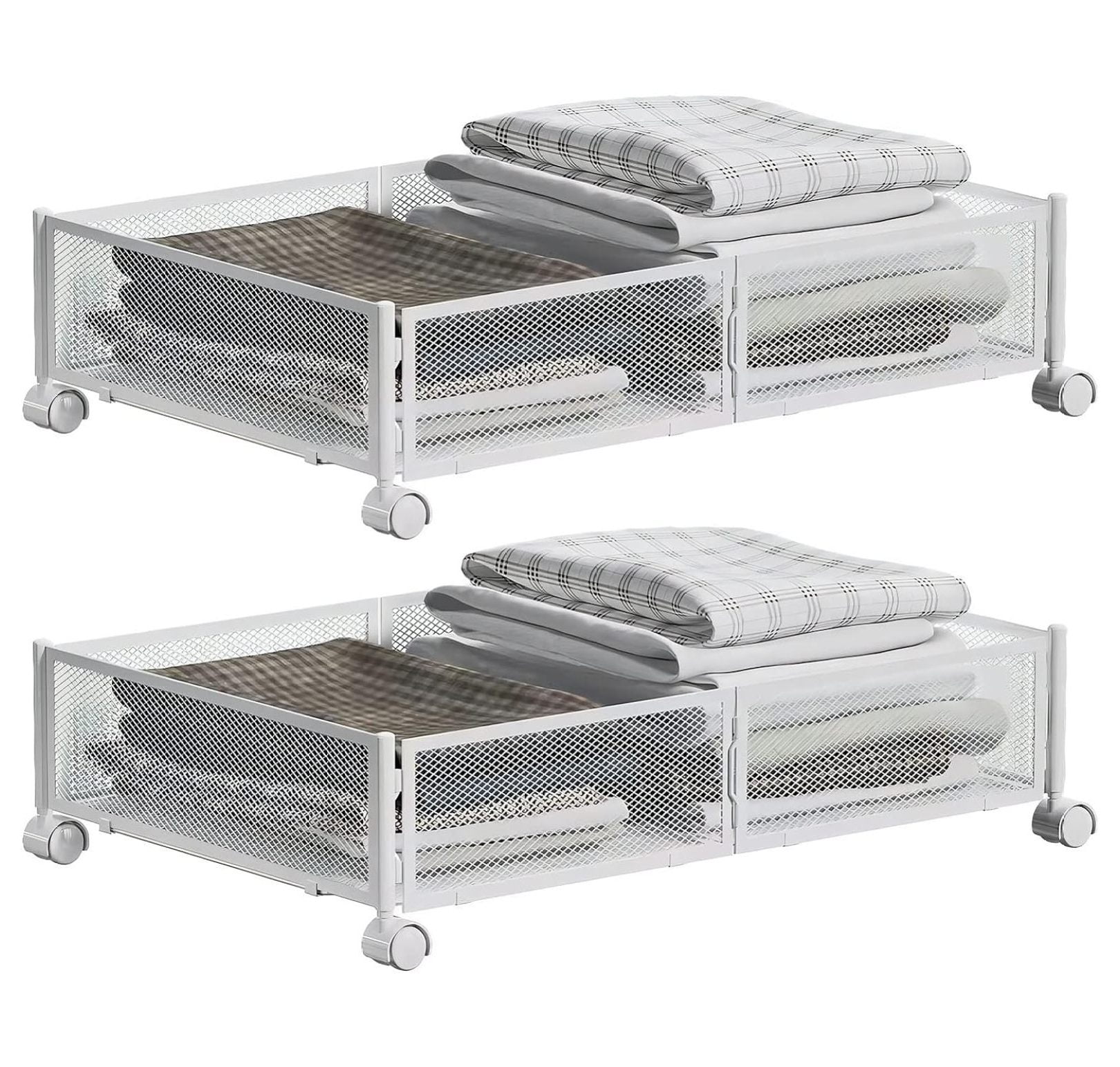 Under Bed Storage with Wheels,Underbed Storage Containers Foldable
