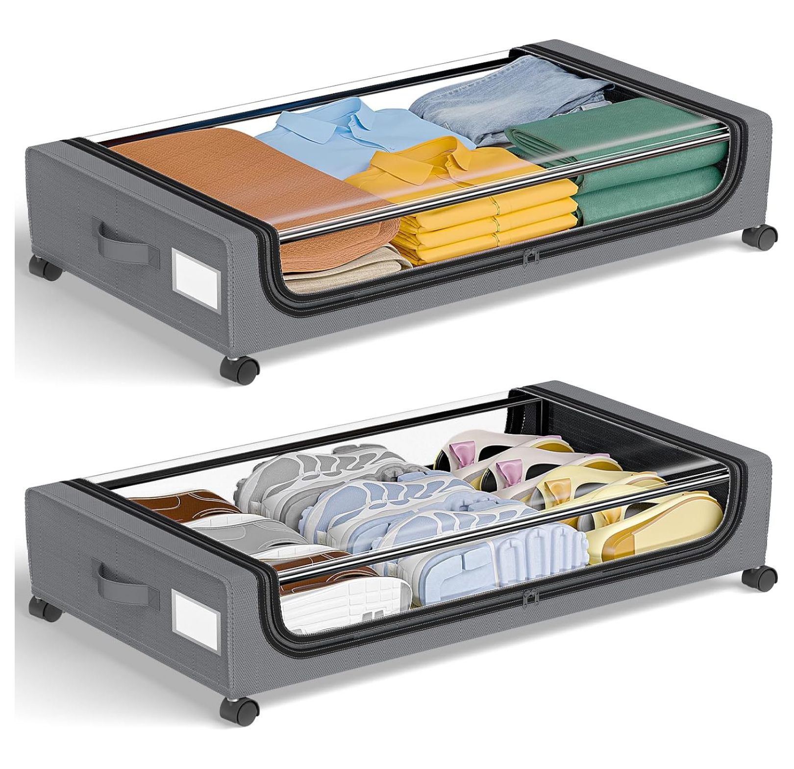 Under Bed Storage with Wheels XXL 48L Underbed Storage Containers with