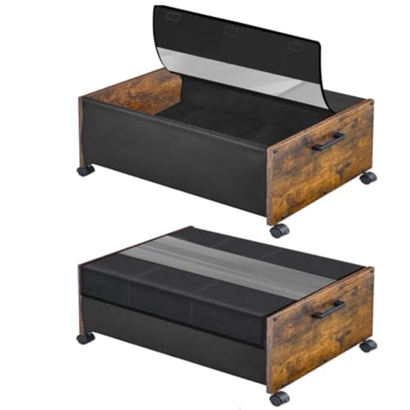 Under Bed Storage with Wheels Under Bed Storage Containers UnderBed Drawers with Metal Frame for Clothes Shoes Blanket