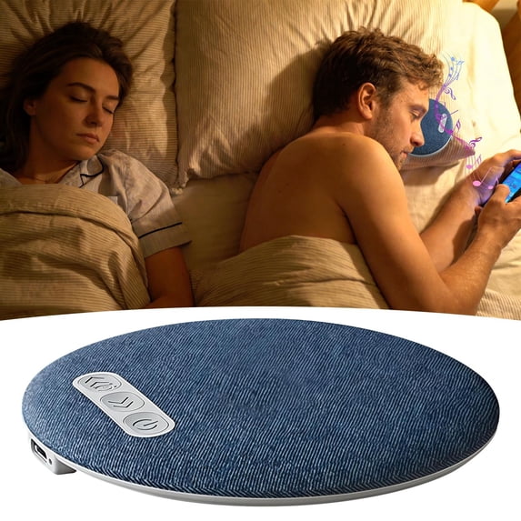 Under Bluetooth Pillow Speaker,Sleep Pillow Speaker with Bone Conduction Sleep Aid and Stereo Bass,White Noise Auto-Off Timer,Volume Control