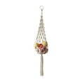 thumbnail image 1 of Under Cabinet Basket Hand-Woven Bohemian Style Net Bag 75x15cm for Fruit Basket for Kitchen Decorative Vegetable Hanging Storage, 1 of 6