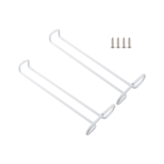 Under Cabinet Hanging Wine Glass Holders Strong Metal Construction Kitchen Organization Solution for Dining Room