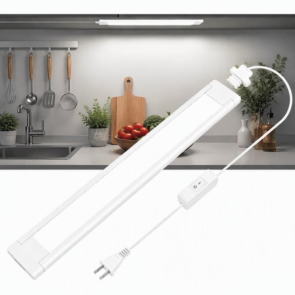Under Cabinet LED Lights, 1 Pack Ultra Bright Under Counter Lighting with ON/Off Switch, Linkable Kitchen Light Bars for Closet, Workbench