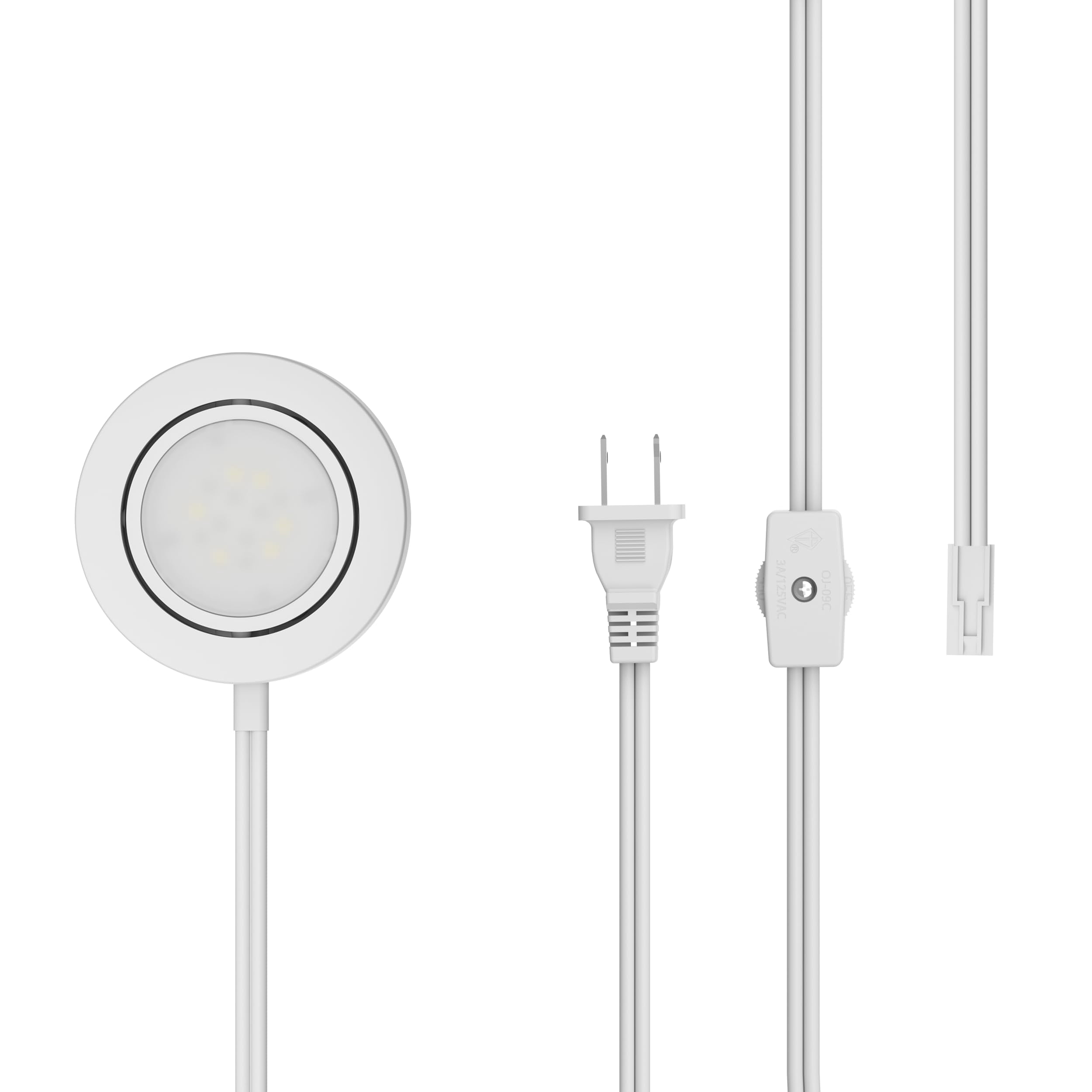 Under-Cabinet LED Puck Light Kit White 1-Puck Light Kit 2700K Warm ...