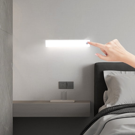 Under Cabinet Lighting, Bright Motion Sensor LED Light, Wireless USB Rechargeable Magnetic Adhesive Wardrobe Light for Kitchen Closet, White