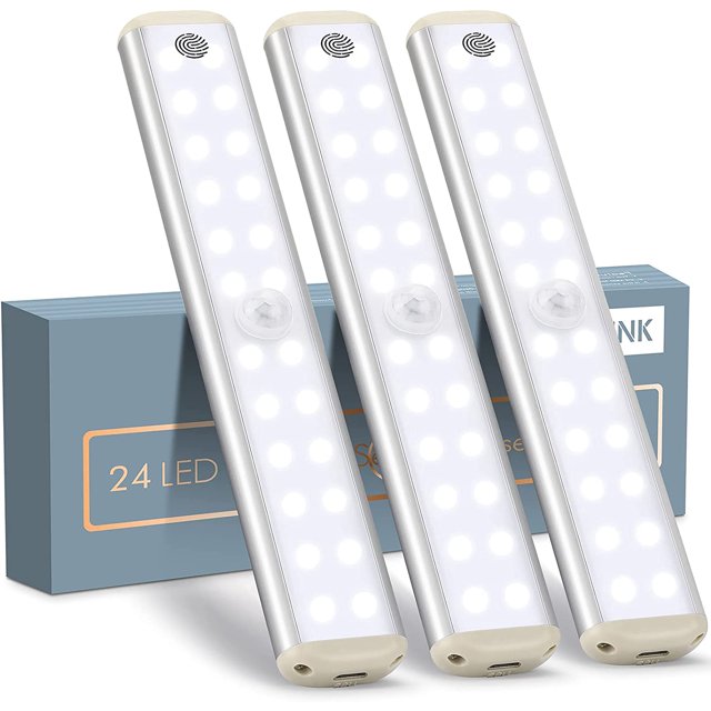 Under Lighting Motion Sensor, Rechargeable 24 LED 3 Pack