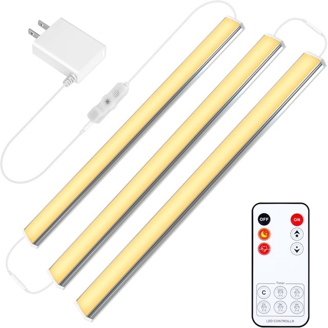 Under Lighting Plug in, 3 Pcs 12 Inch Ultra Thin Under
