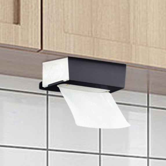 Under Cabinet Paper Towel Holder Dispenser Over The Door Kitchen Bathroom Rack No Drilling Storage Organizer