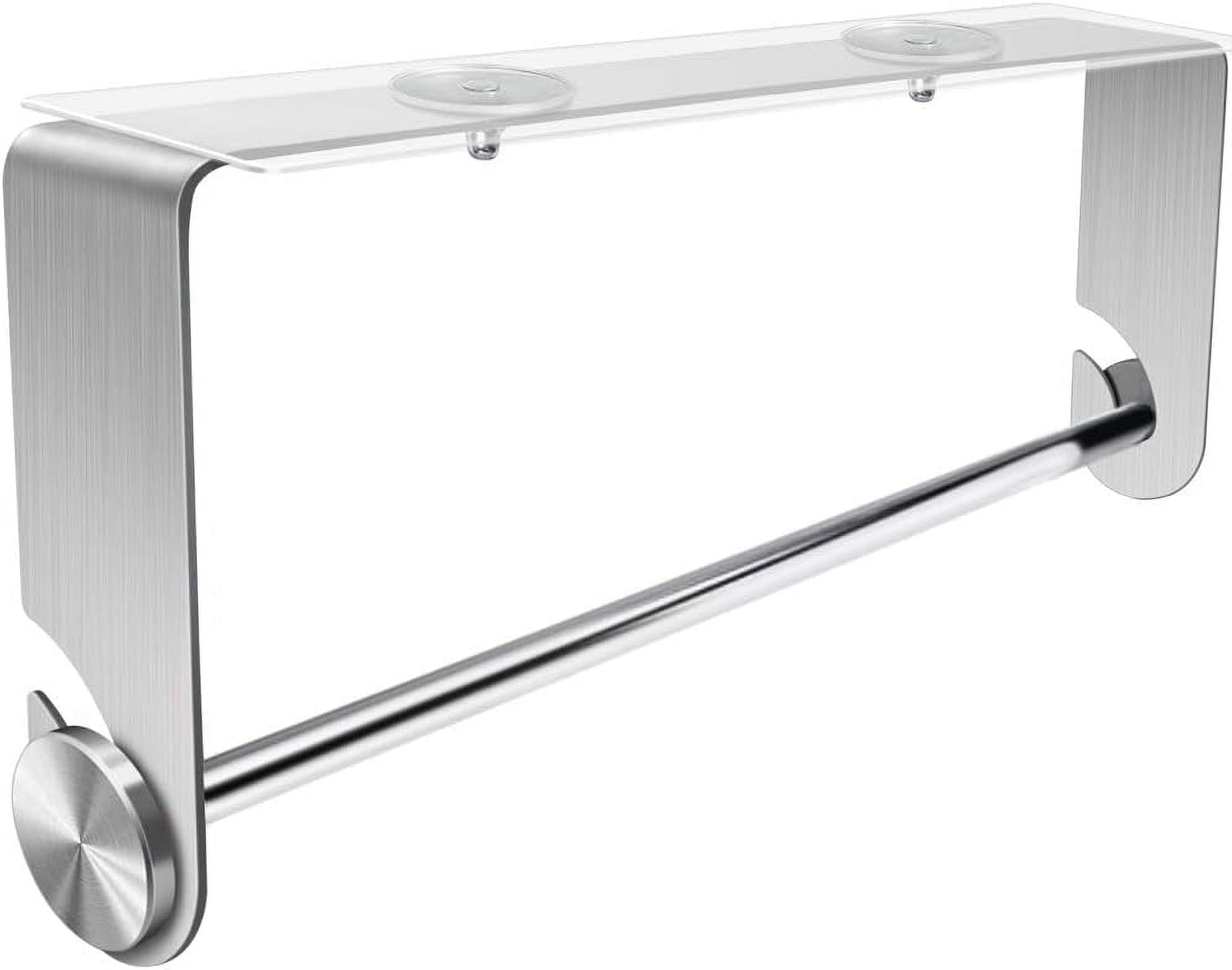 Under Cabinet Paper Towel Holder, One-Hand Tear Function Stainless Steel Paper Roll Organizer for Space Saving in Kitchens and Bathrooms