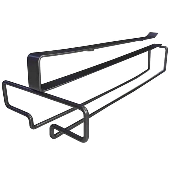 Under Cabinet Rack for Glassware Storage Space Saving Glass Holder and Stemware Organizer for Bar Kitchen or Home Display,26x11x9.7cm,Black