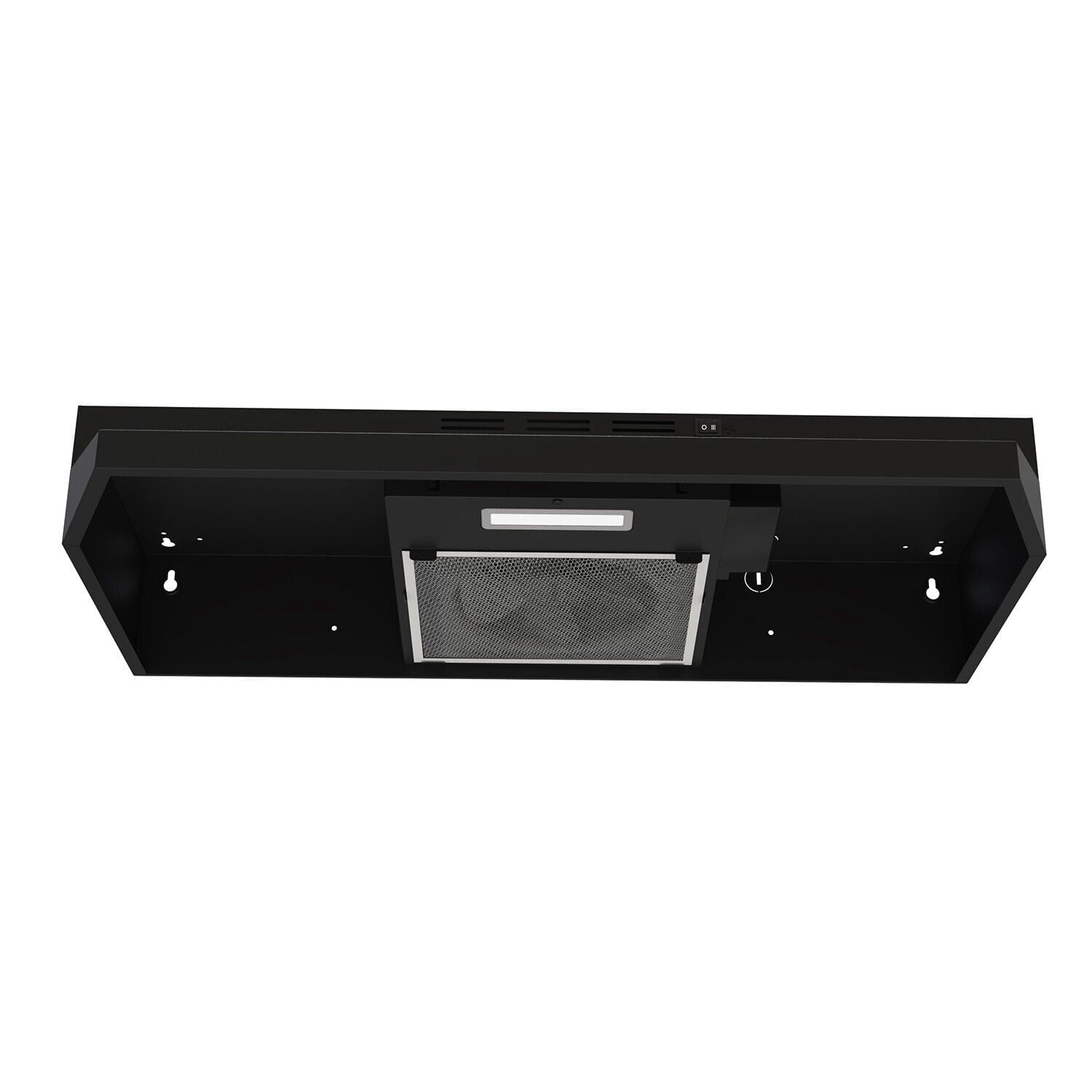 Under Cabinet Range Hood 30 inch Ducted/Ductless Convertible Kitchen Hood Stainless Steel Vent Hood w/LED Light 2 Speed Exhaust Fan Black