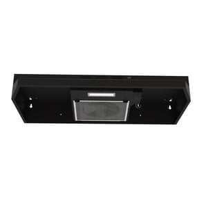 Under Cabinet Range Hood 30 inch Ducted/Ductless Convertible Kitchen Hood Stainless Steel Vent Hood w/LED Light 2 Speed Exhaust Fan Black