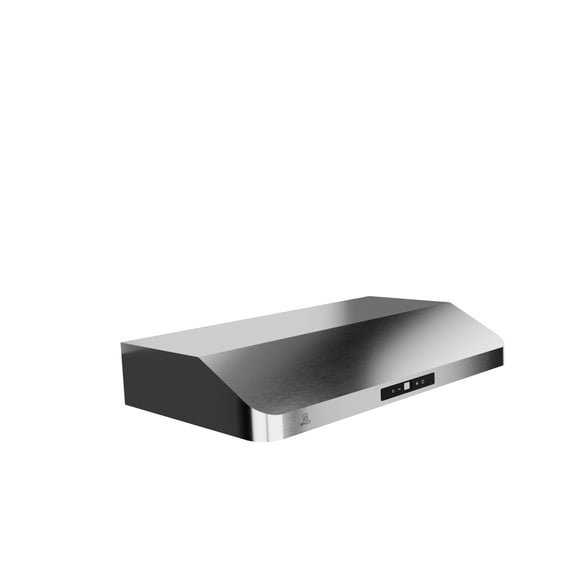 Under Cabinet Range Hood 36 inch | Ducted Kitchen over Stove Vent | Washable Baffle filter, LED Lights & Stainless Steel Finish | WALRHUC36TS