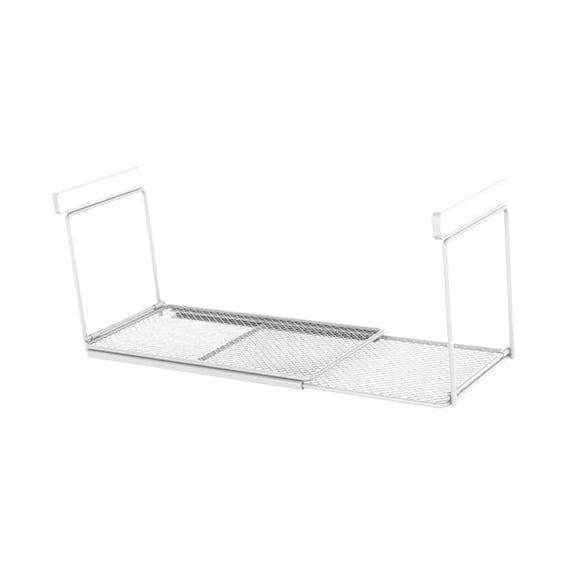 Under Cabinet Shelf Space Saving Carbon Steel Adjustable Storage Rack for Bathroom Kitchen Desk Organizer