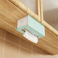 thumbnail image 1 of Under Cabinet Tissue Box Holder for Kitchen and Bathroom, Wall Mounted Plastic Paper Towel Dispenser, No Drilling Space Saving Organizer, 1 of 6