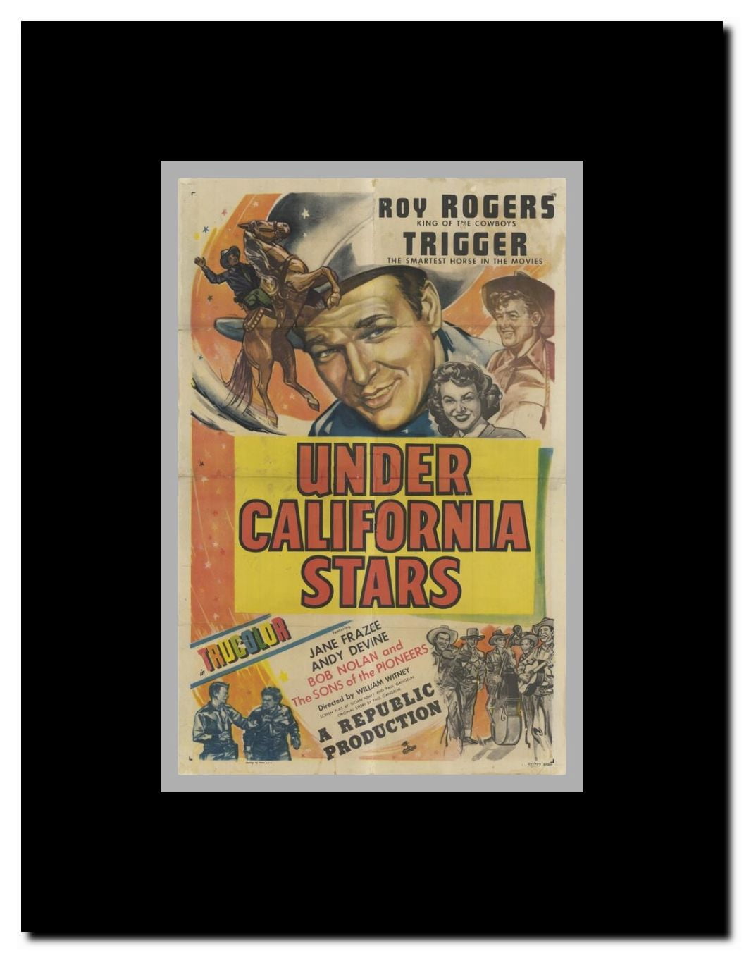 Under California Stars Framed Movie Poster