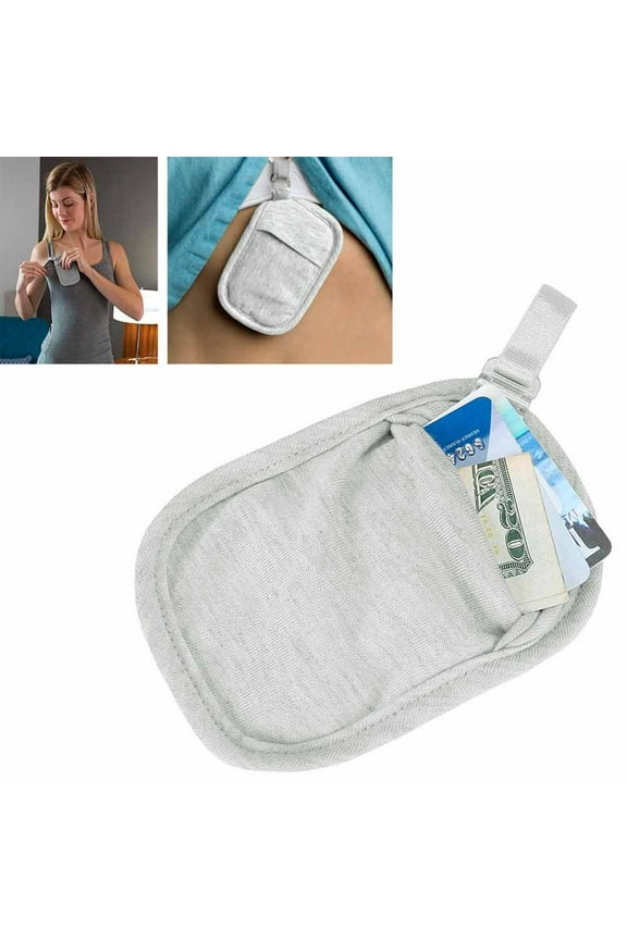 Under Clothes Travel Money Pouch Slim Protect Cash Credit Cards Travel Documents