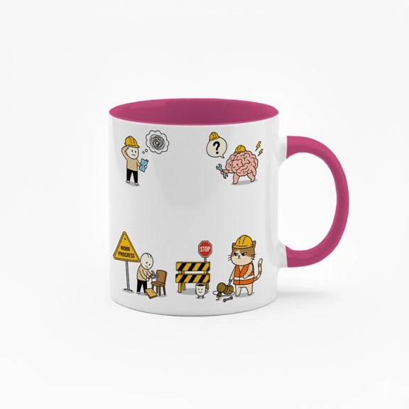 Under Construction: Coffee Break Crew - 11oz Two-Tone Ceramic Mug