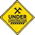thumbnail image 1 of Under Construction Funny Vintage Decor For Home Bar Room Diner Garage Kitchen, Square Sign 12X12 Inches, 1 of 4