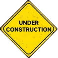 thumbnail image 1 of Under Construction Outdoor Street & Home Bar Club Kitchen Restaurant Wall Art Decor Plaque Square Sign 12X12 Inch, 1 of 4