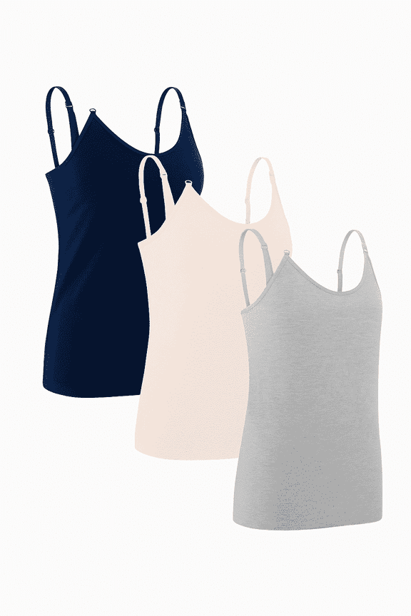 Women's Maternity Nursing Tank Top Cami with Bras, 3 Pack