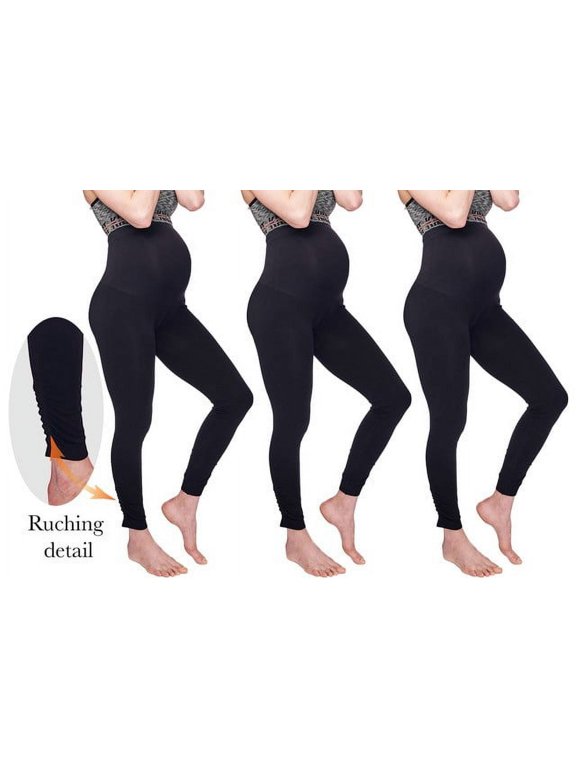 Women’s Adult Maternity Legging, 3 Pack Leggings