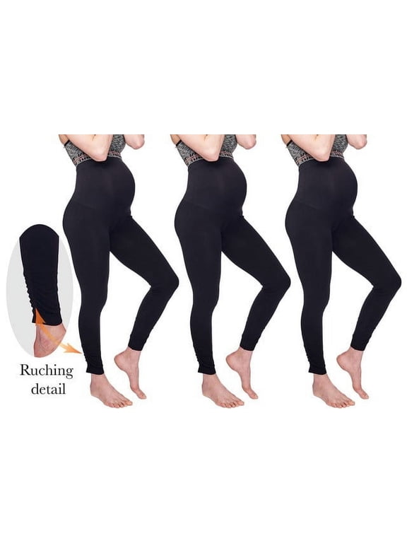 Women’s Adult Maternity Legging, 3 Pack Leggings