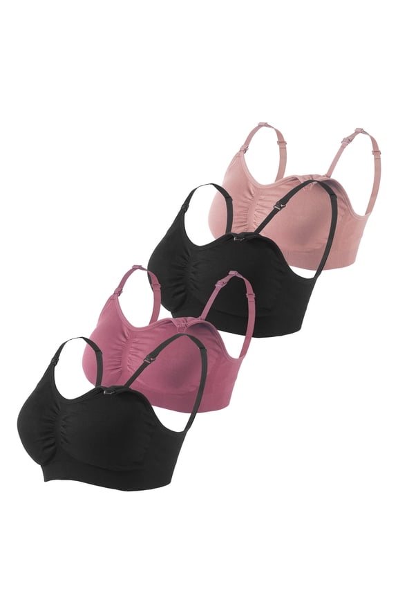 Seamless Maternity & Nursing Bra, 4-Pack S Size