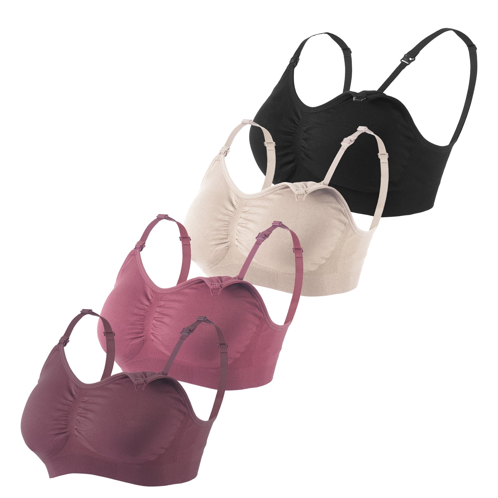 Under Control Seamless Wireless Maternity Nursing Bra 4-Pack 1X Size