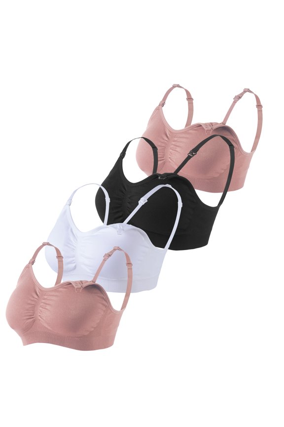 Seamless Wireless Maternity Nursing Bra 4-Pack M Size