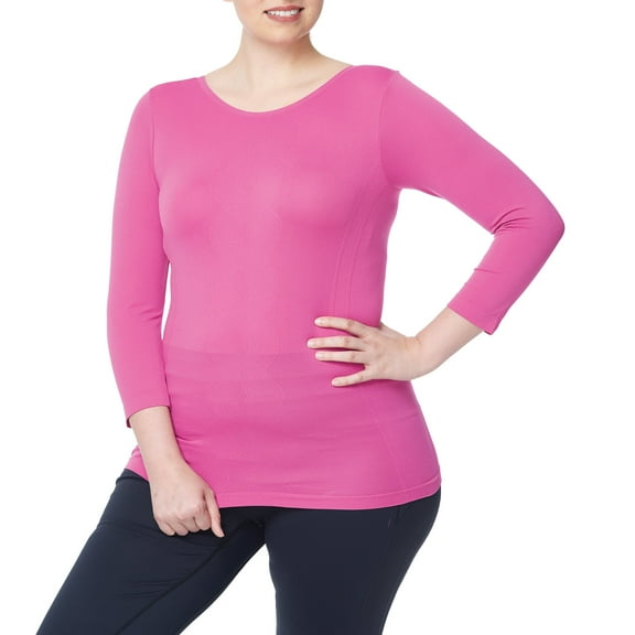 Under Control Women’s Adult Double Cross Back 3/4 Sleeve Top Blouses & Tops