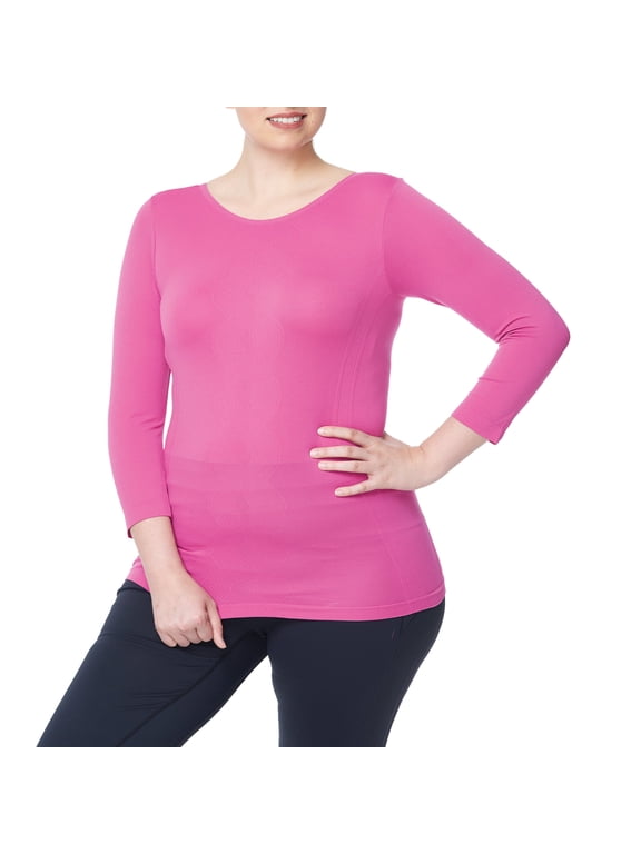 Women’s Adult Double Cross Back 3/4 Sleeve Top Blouses & Tops
