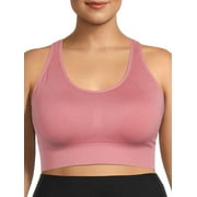 Under Control Women's Seamless Core Sports Bra, Laser Cut Design, Black