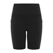 Under Control Women’s Adult Plus Active Bicycle Short, Black Solid (Plus Size) Athletic Shorts