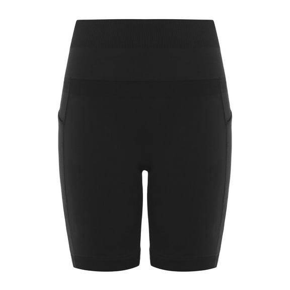 Under Control Women’s Adult Plus Active Bicycle Short, Black Solid (Plus Size) Athletic Shorts