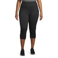thumbnail image 1 of Under Control Women’s Adult Plus Size Comfortable Seamless Active Ruch Capri Legging Capris, 1 of 7