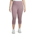 thumbnail image 1 of Under Control Women's Plus Size Comfortable Seamless Active Ruch Capri Legging, 1 of 7