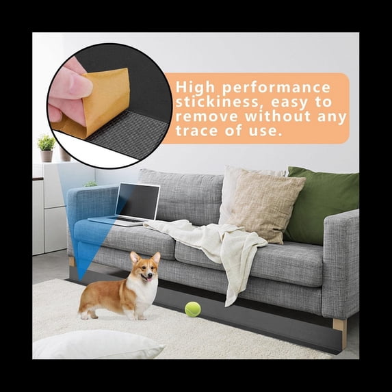 Under Couch Blocker, Thicker Under Sofa Furniture Blocker - Stop Things Going Under Sofa Couch or Bed, Easy to Install,A