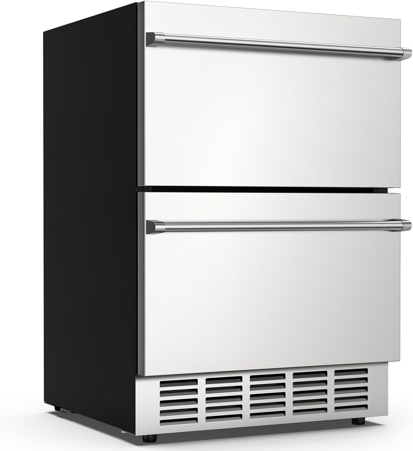 Under Counter Drawer Fridge, 24 Inch Double Drawer Beverage Cooler, Outdoor Kitchen Fridge